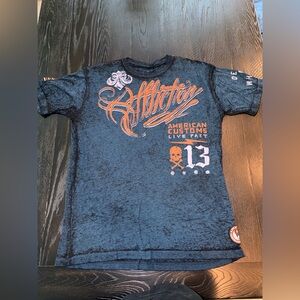 Affliction Kids Tee - Dark Blue and Orange
